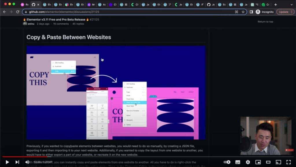 Elementer 3.11の新機能Copy & Paste Between Websitesウィジェットを解説
